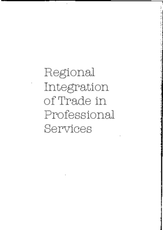 Regional integration of trade in professional services