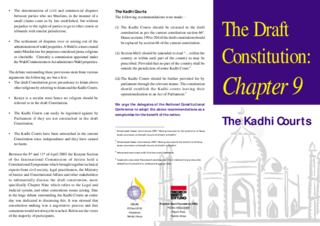 The draft constitution: chapter 9