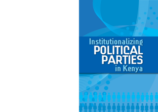 Institutionalizing political parties in Kenya